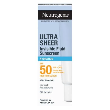 Neutrogena Ultra Sheer Hydration SPF 50 neviditeľný hydratačný opaľovací fluid 50 ml
