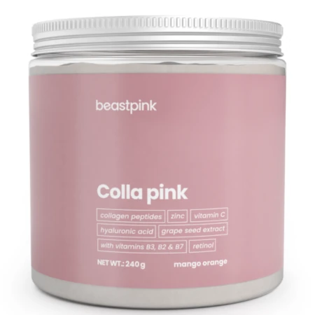 GYMBEAM Beastpink colla pink prášok na prípravu nápoja príchuť mango pomaranč 240 g