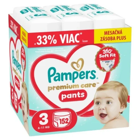 PAMPERS Premium care pants 3 6-11 kg 152 ks