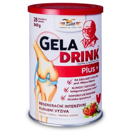 GELADRINK Plus kĺbová výživa jahodový nápoj 340 g