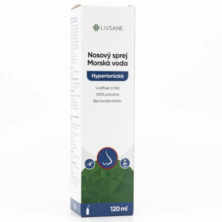 LIVSANE Morská voda nosový vyplachovací sprej hypertonický 120 ml