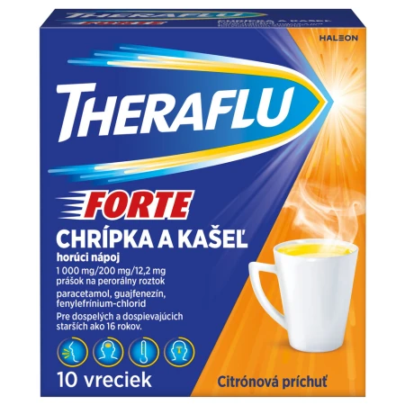 THERAFLU Forte chrípka a kašel horúci nápoj 10 ks