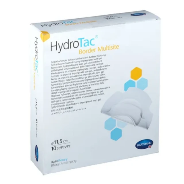 HYDROTAC Border multisite krytie na rany penové kruh priemer 11,5 cm 10 ks