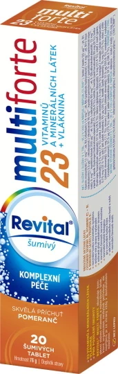 REVITAL Multiforte pomaranč 20 šumivých tabliet