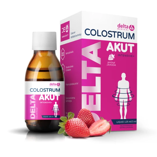 DELTA COLOSTRUM Akut jahoda tekuté 125 ml