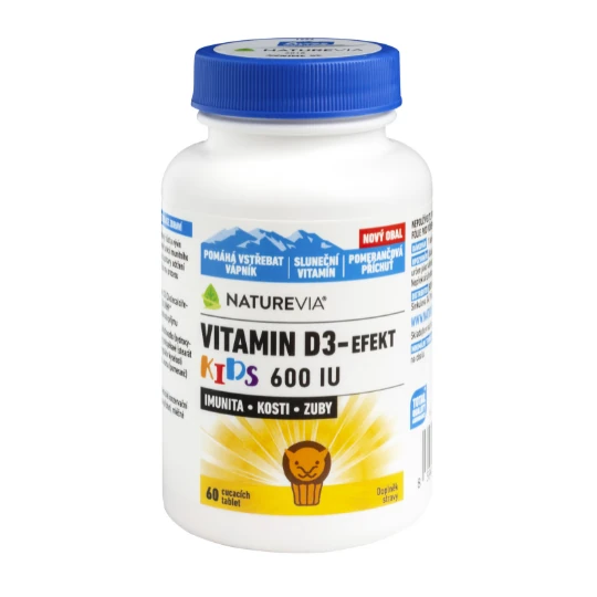 NATUREVIA Vitamín D3-effekt kids 600 I.U. 60 ks