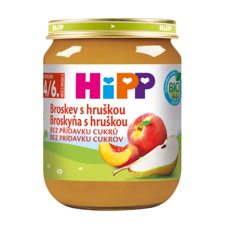 HIPP Príkrm bio broskyňa s hruškou 125 g