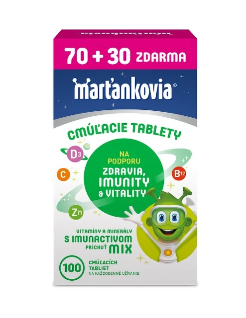 WALMARK Marťankovia s Imunactivom 70+30 cmúľacích tabliet zadarmo