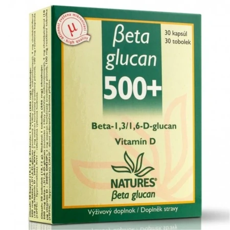 NATURES Betaglucan 500+ 30 kapsúl