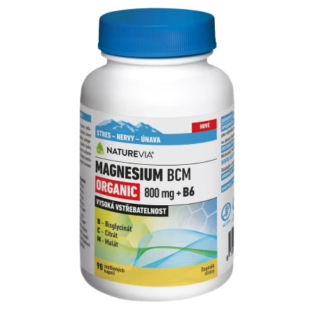 NATUREVIA Magnesium BCM organic 800 mg + B6 90 kapsúl