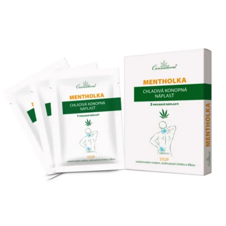 CANNADERM Mentholka chladivá konopná náplasť 3 ks