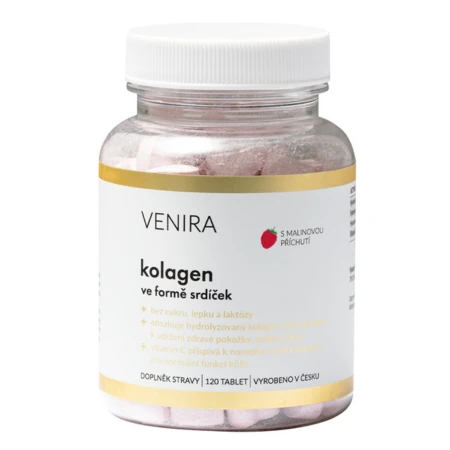 VENIRA Kolagén vo forme srdiečok 120 cmúľacích tabliet