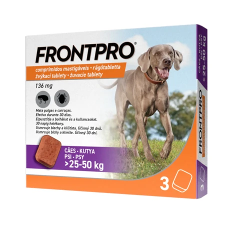 FRONTPRO 136 mg pre psy 25 - 50 kg 3 ks