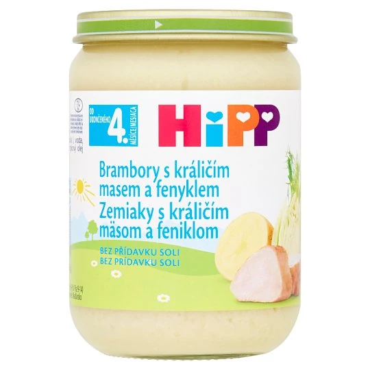 HiPP Príkrm zemiaky s králičím mäsom a feniklom 190 g