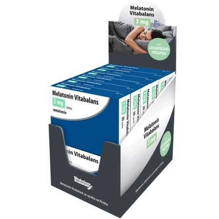 MELATONIN Vitabalans 3 mg displej, 12 x 30 tabliet Set