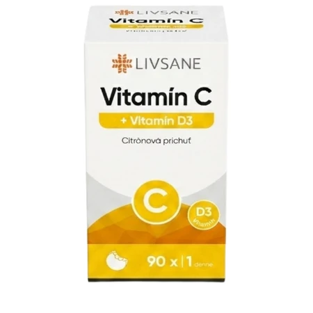 LIVSANE Vitamín C + D3 90 žuvacích tabliet