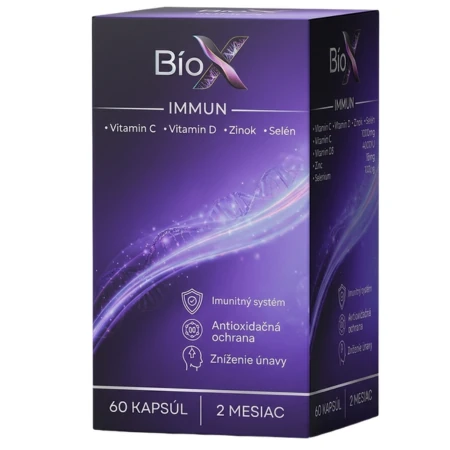 BIOX Immun Vitamín C + vitamín D + zinok + selén 60 kapsúl