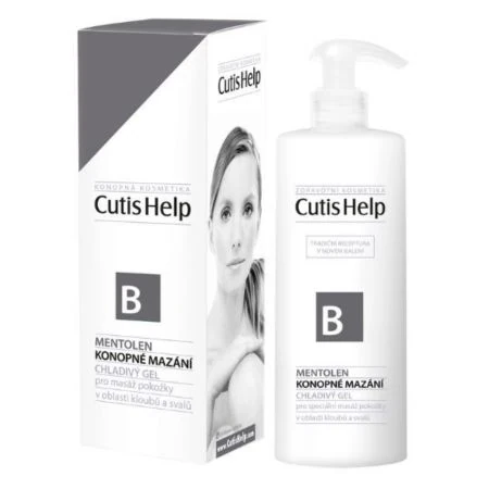 CutisHelp MENTOLEN konopné mazanie chladivý gél pri bolestiach, s pumpou 200 ml