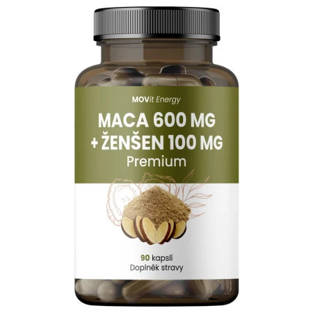 MOVit Maca 600 mg ženšen 100 mg 90 kapsúl