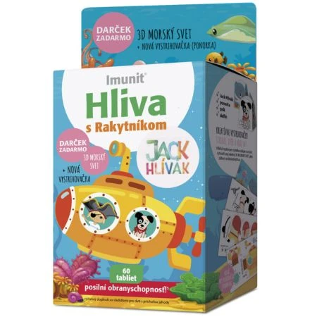 JACK HLIVÁK Hliva s rakytníkom imunit 60 tabliet + DARČEK 3D morský svet