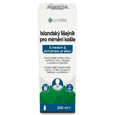 LIVSANE Islandský lišajník proti kašľu 200 ml