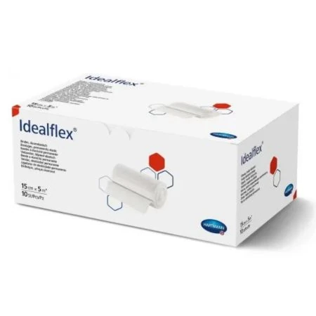 Idealflex obväz elastický krátkoťažný 85% (15cm x 5m) 10 ks