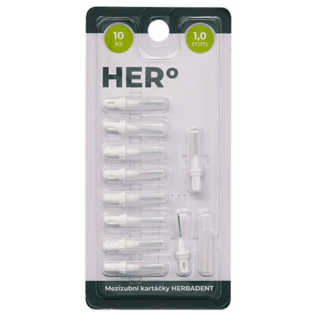 HERBADENT HERo Electra medzizubná kefka biela 1,0 mm 10 ks