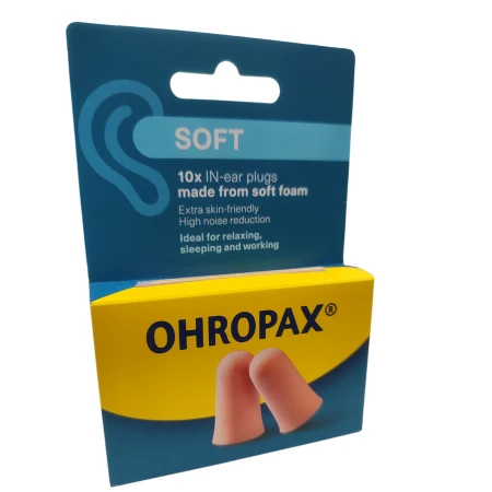 OHROPAX Soft ušné vložky v plastovom obale 10 ks