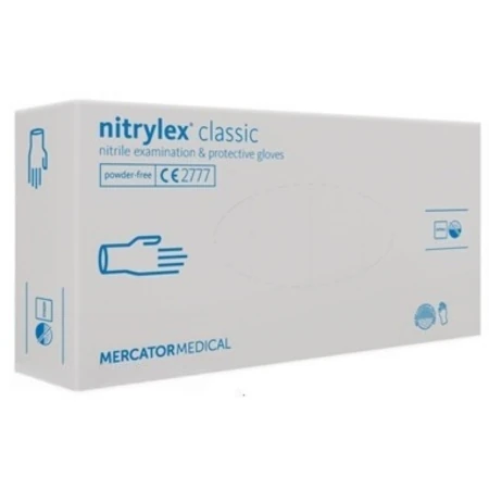 MERCATOR Nitrylex white nitrilové rukavice veľ.M biele 100 ks