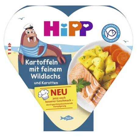 HIPP Zemiaky so zeleninou a jemným lososom neu príkrm od 1. roka inov.2025 250 g