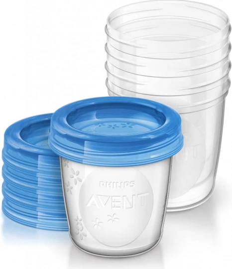 AVENT VIA poháriky180 ml s vrchnákmi 5 ks