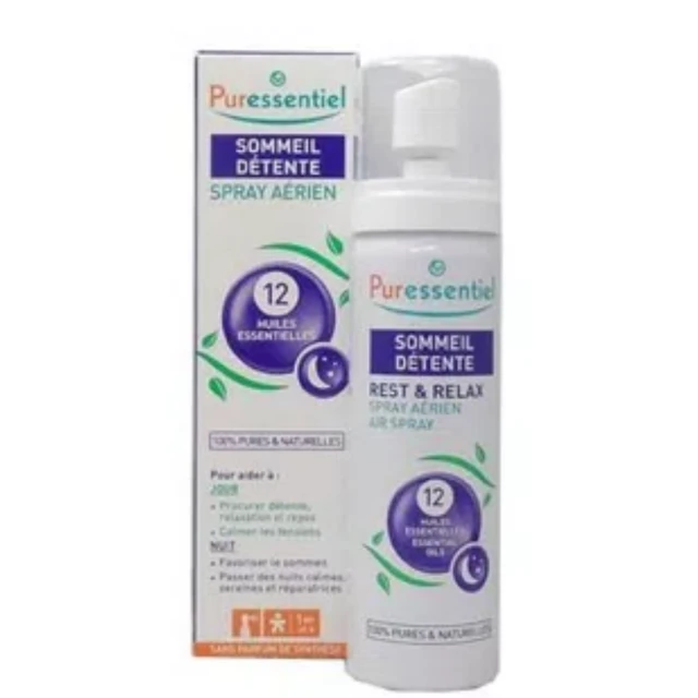 PURESSENTIEL Relaxačný sprej aromaterapeutický do priestoru 12 essenciálnych olejov 75 ml
