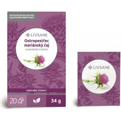 LIVSANE Pestrec mariánsky čaj 20 x 1,7g