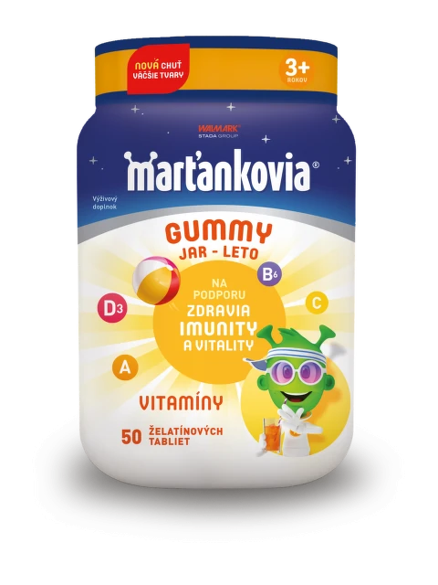 WALMARK Marťankovia čučoriedka citrón jahoda mandarínka 50 tabliet