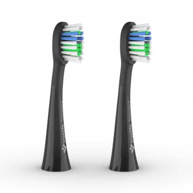 TRUELIFE Sonicbrush K-series heads standard plus náhradné hlavice pre sonickú zubnú kefku čierne 2 ks