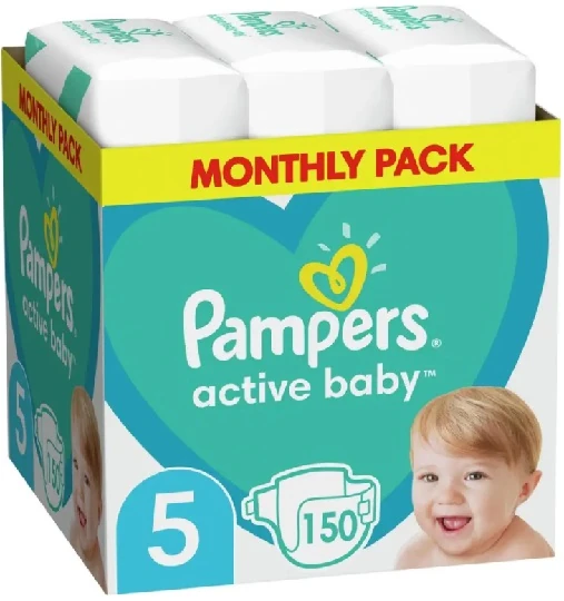 PAMPERS Active baby 5 150 ks
