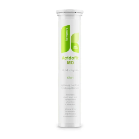 KOMPAVA Acidofit MD kiwi 15 šumivých tabliet + 1 ZADARMO