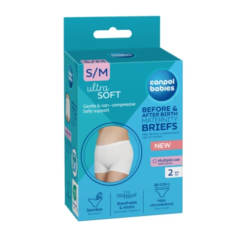 CANPOL BABIES Tehotenské a popôrodné nohavičky S/M ultra soft 2 ks