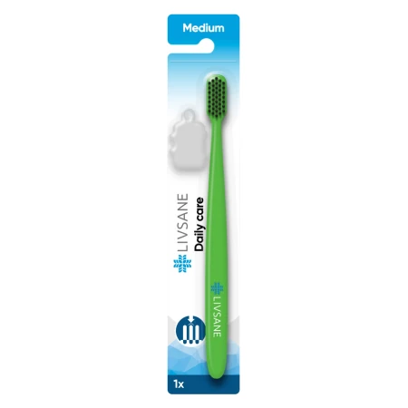 LIVSANE Zubná kefka daily care medium 1 ks
