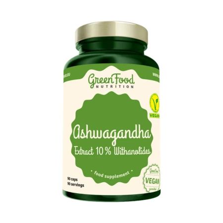 GREENFOOD Ashwagandha extract 10 % withanolides 90 kapsúl