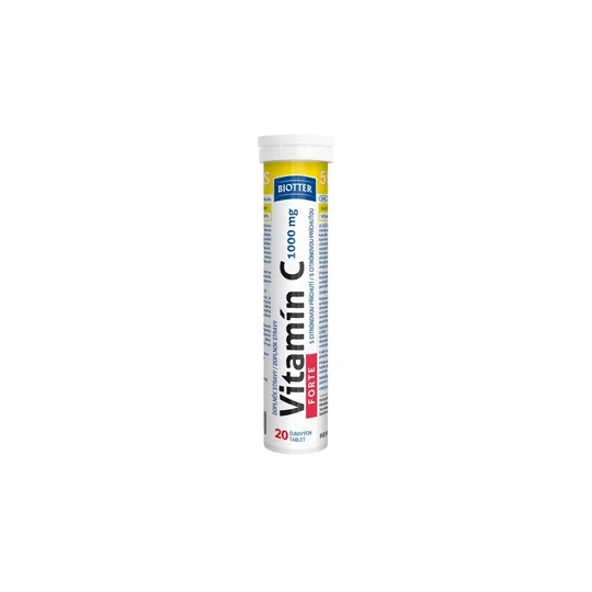 BIOTTER Vitamín C force 1000 mg 20 šumivých tabliet