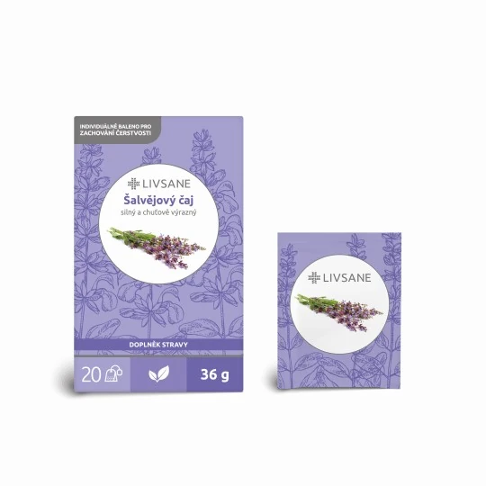 LIVSANE Šalviový čaj 20 x 1,8 g