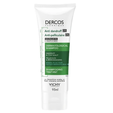 VICHY Dercos anti-dandruff DS šampón proti lupinám až mastné vlasy 95 ml