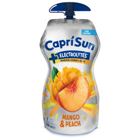 CAPRI-SUN Elektolyty ovocný nápoj s príchuťou mango + broskyňa 330 ml