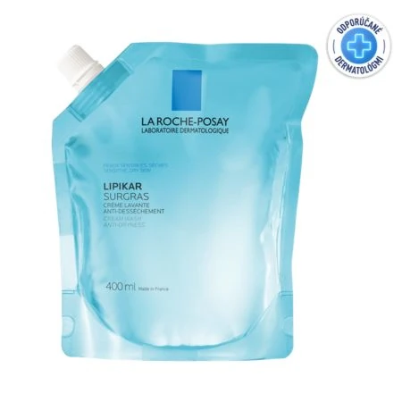 LA ROCHE-POSAY Lipikar surgras sprchový gél náhradná náplň 400 ml