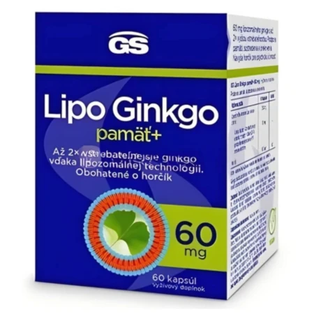 GS Lipo Ginkgo pamäť+ 60 mg 60 kapsúl
