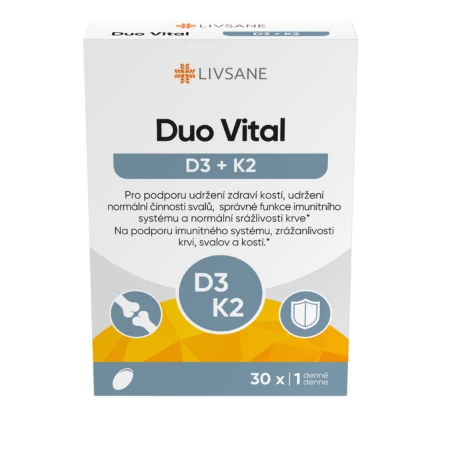 LIVSANE Duo vital D3 + K2 30 kapsúl