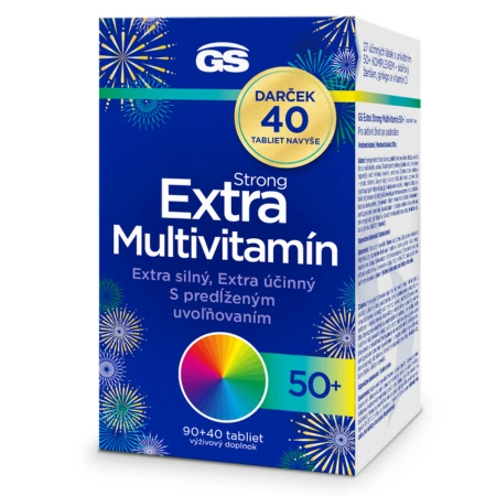 GS Extra strong multivitamín 50+ 90 + 40 tabliet