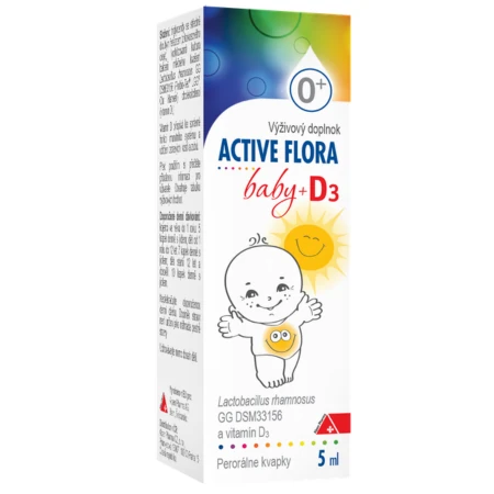 ACTIVE FLORA Baby+ D3 kvapky deti0+ 5 ml