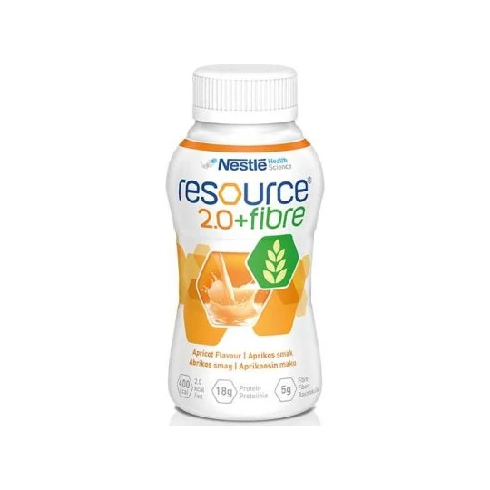 RESOURCE 2,0+ Fibre marhuľová príchuť 4 x 200 ml